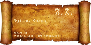 Nyilas Kozma névjegykártya